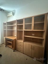 Mobile libreria + scrivania scorrevole