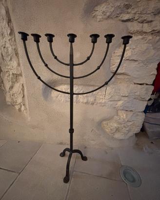 Menorah Ferro Battuto h.80 candelabro ebraico