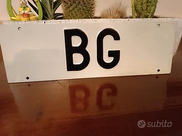 targa BG storica