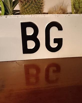 targa BG storica