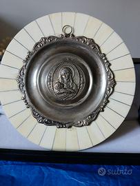 Antico e prezioso quadro in argento 800