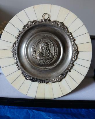 Antico e prezioso quadro in argento 800