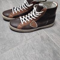 Scarpe sneakers uomo marroni n. 43 mai usate