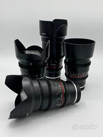 OBIETTIVI SONY E-Mount per il cinema Samyang VDSLR