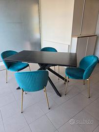 Tavolo in ceramica + 4 sedie