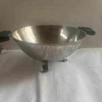 Scolapasta vintage in acciaio anni 70