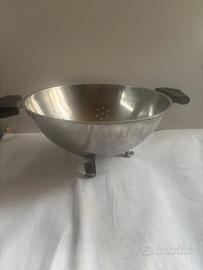 Scolapasta vintage in acciaio anni 70