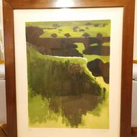 Carlo Mattioli serigrafia polimaterica "Paesaggio"