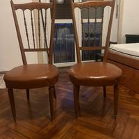 Coppia di sedie da camera anni 60