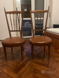 Coppia di sedie da camera anni 60