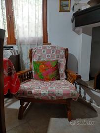 02 poltrone in legno stile country 