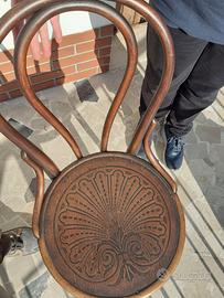 Sedia thonet legno incurvato originale
