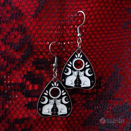 Orecchini  ouija gatti , handmade 