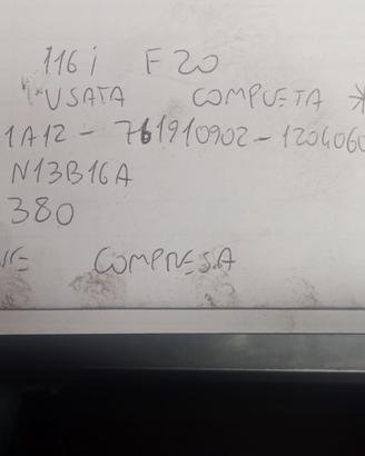 TESTATA USATA COMPLETA BMW 116I F20