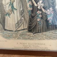 Due stampe incisioni di moda con cornici