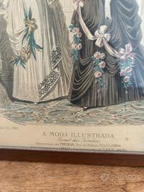 Due stampe incisioni di moda con cornici