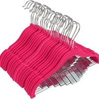 144 grucce appendiabiti fucsia velluto con pinze