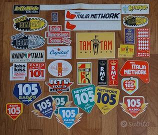 Adesivi radio vintage anni '90 e primi 2000