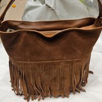 Borsa donna in camoscio e pelle Sara