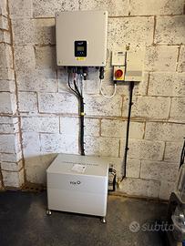 Kit 10kw fotovoltaico accumulo litio 6kw inverter