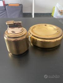 Accendino da tavoro e posacenere Vintage