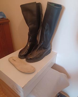 Stivali donna n. 40 in pelle di vitello nero