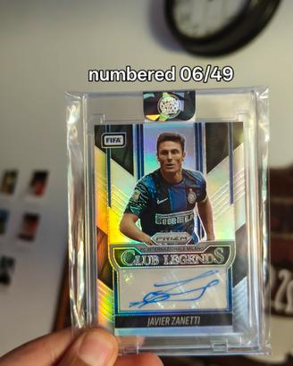 Panini Club Legends Javier Zanetti numerato su 49