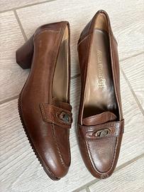 Mocassini Miss Clair vera pelle num. 36 marroni