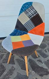 Sedia Patchwork stile Eames / Scandinavo