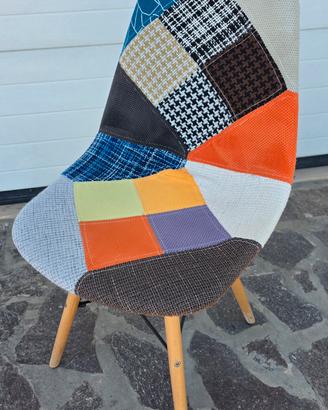 Sedia Patchwork stile Eames / Scandinavo