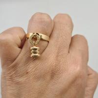 Anello Bulgari in Oro 18 kt con Pendente Diamante