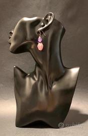 Orecchini pietre viola idearegalo