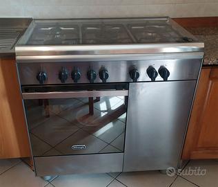 CUCINA A GAS DE LONGHI INOX CON PORTABOMBOLA