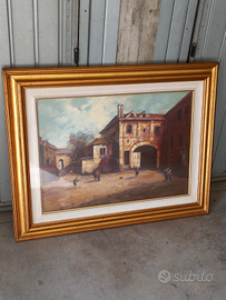 Quadro Dipinto olio Fine Anni 800 pittore VICI (Vi