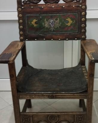 Poltrona sedia antica fine ‘800