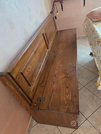 Panca sedile in legno massello