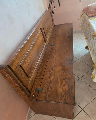 Panca sedile in legno massello