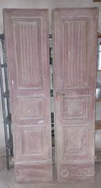 COPPIA ANTICHE PORTE CASCINA PIEMONTESE ANNI 30/40