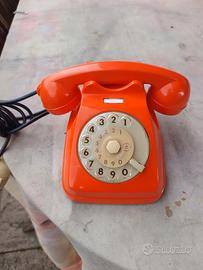 telefono a disco arancione originale RARO 