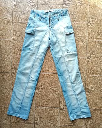 Jeans donna lavaggio chiaro, cerniera, Extyn