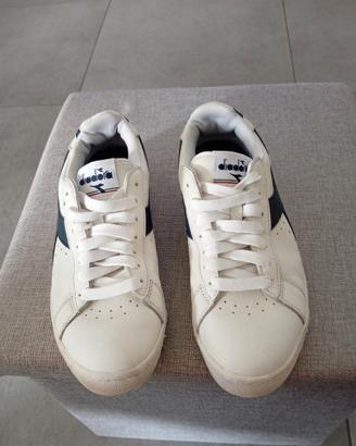 Scarpe Sneaker Diadora in pelle – Numero 39 (Bianc