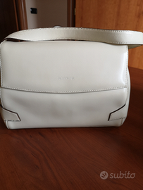 Borsa a spalla, vera pelle beige, M. ROSSINI,nuova