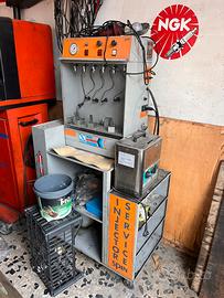 Banco pilizia iniettori ultrasuoni