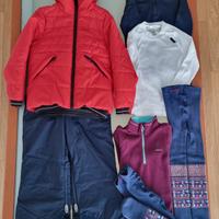 Abbigliamento da sci completo per bambino 6 anni