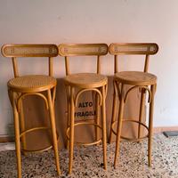 3 sgabelli paglia di vienna