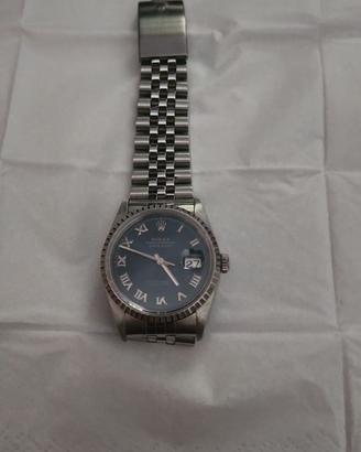 Rolex  DateJust 16220 Blu - Soleil  Numeri Romani
