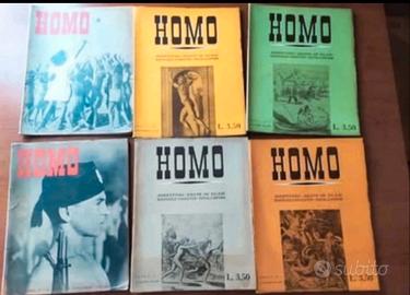 Lotto 6 fascicoli vintage rivista Homo del 1941