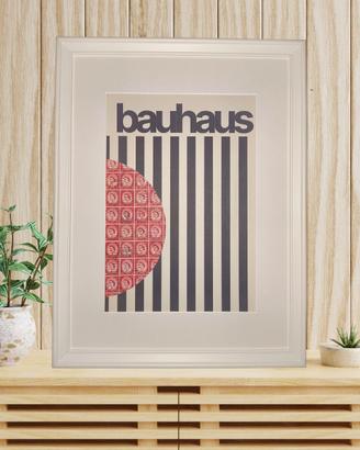 Quadro Bauhaus 40x30 con veri francobolli inglesi