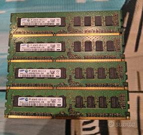 4x 4GB 16GB ECC Unbuffered RAM memoria DDR3 1333 M