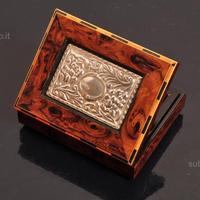 Portagioie in radica e argento